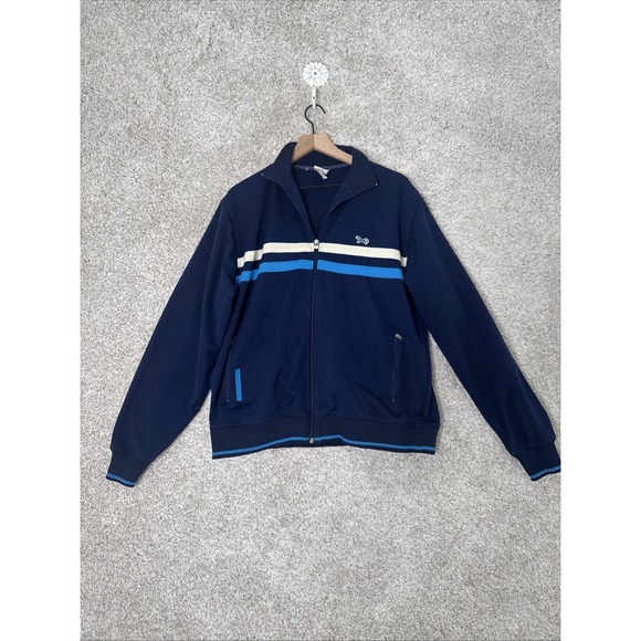 Retro Fox Other - VINTAGE RETRO‎ FOX MEN'S NAVY BLUE POLYESTER TRACK JACKET SIZE L
